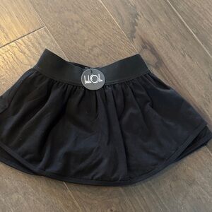 Girls' Black Skort - Comfortable Layered Bottom
